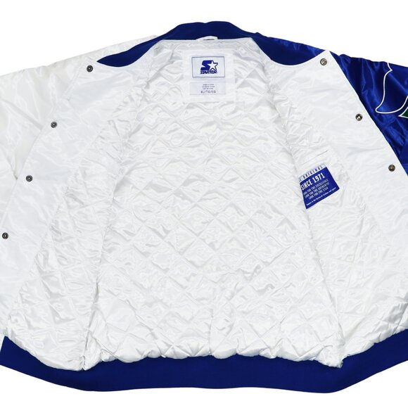 Starter Hartford Whalers NHL Snap Front Quilted Satin Men's Jacket NWT - Picture 2 of 6